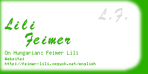 lili feimer business card